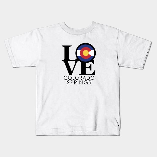 LOVE Colorado Springs Kids T-Shirt by HomeBornLoveColorado